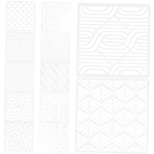 ARTIBETTER 12 Blatt Wiederverwendbare Schablonen für DIY Malprojekte Geometrische Formen Pet für Bastelarbeiten und Mehr Sicher und Langlebig von Artibetter