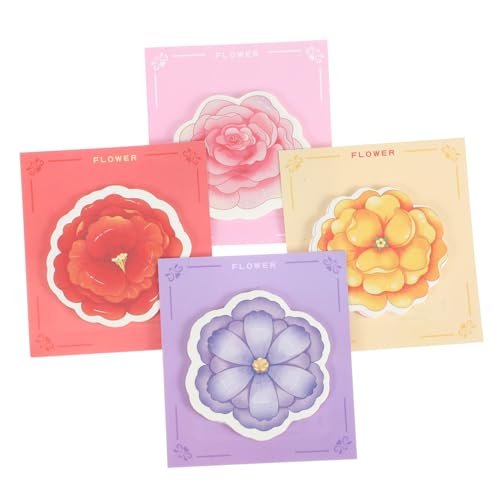 ARTIBETTER 12 Blumen-Haftnotiz zerreißbare Notizblöcke aus Papier Notenvorrat Aufkleber für Büronotizen multifunktionale Notizaufkleber Zubehör beachten Aufkleber beachten von Artibetter