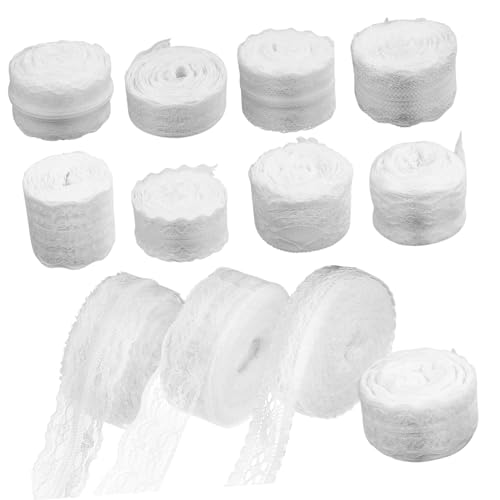 ARTIBETTER 12 Rollen Spitzenbandstoff Weiß Häkelspitze Basteln Weißes Band Satinband Bänder Band Für Dicke Blumen Dünne Spitzen Dekoratives Nähen Blumenstrauß Bandbesatz ARTIBETTER 12 Rollen Spitzenbandstoff Weiß Häkelspitze Basteln Weißes Band Satinband Bänder Band Für Dicke Blumen Dünne Spitzen Dekoratives Nähen Blumenstrauß Bandbesatz von Artibetter