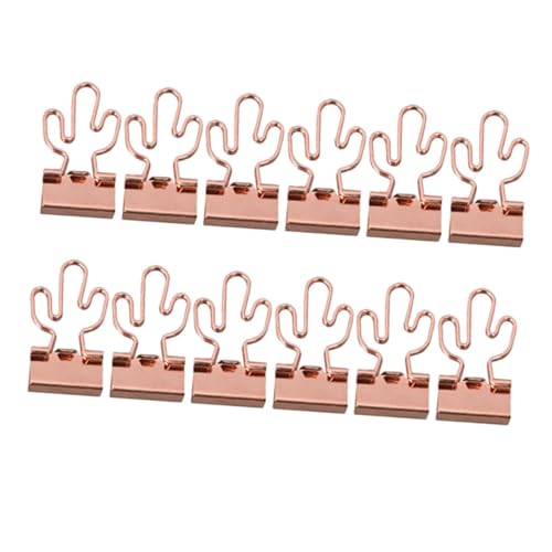 ARTIBETTER 12 Stück Binder -Büroklammer Schwerlastklammern Büroklammern süße Bindeklammern Gold Sortiment an Ordnerklammern zarte Bindeklammern Ordnerklammern für das Büro Clips Metall von Artibetter