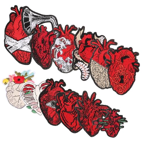 ARTIBETTER 12 Stück Herzstickerei Aufnäher für Kleidung Selbstklebende Patches zur Dekoration von Taschen Jacken und Langlebig und Hautfreundlich für Diy Projekte ARTIBETTER 12 Stück Herzstickerei Aufnäher für Kleidung Selbstklebende Patches zur Dekoration von Taschen Jacken und Langlebig und Hautfreundlich für Diy Projekte von Artibetter