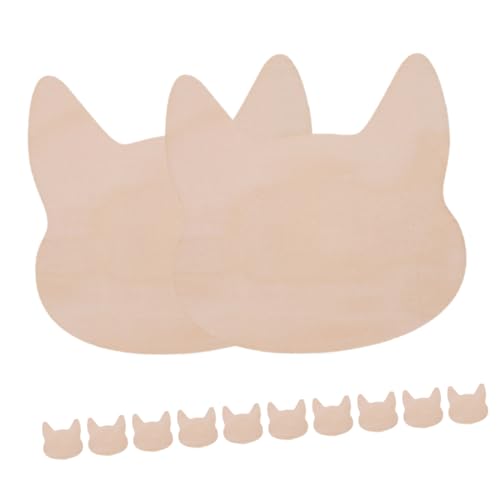ARTIBETTER 12 Stück Holz Katzenkopf Bastelarbeiten Holzkatze Holztier Ausschnitte Unvollendete Bauernhof Ausschnitte Katzenkopf Ausschnitt Holzkatzen Ausschnitte Ornamente Ohrring von Artibetter
