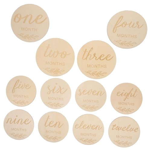 ARTIBETTER 12 Stück Meilensteinkarten Holz Teiliges Doppelseitige Fotorequisiten für Neugeborene Dekoration zur Festhaltung für Unvergessliche Babyfotos ARTIBETTER 12 Stück Meilensteinkarten Holz Teiliges Doppelseitige Fotorequisiten für Neugeborene Dekoration zur Festhaltung für Unvergessliche Babyfotos von Artibetter