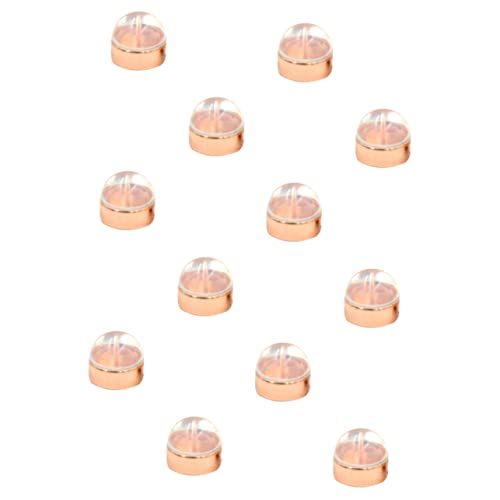 ARTIBETTER 12 Stück Ohrring Verschlüsse Sicherheitsverschlüsse für Ohrstecker für Ohrstopper Weiche und Sichere Ohrring Rückseiten Passend für Verschiedene Ohrringe Roségold von Artibetter
