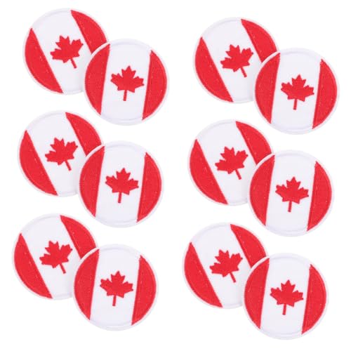 ARTIBETTER 12 Stück Stoffflicken Nationalflaggen Patch Stickerei Patch Applikation Runde Reparatur Mächtige Bestickte Kleidungsflicken Patriotisches DIY Ersatzset Bulk Packung Für von Artibetter