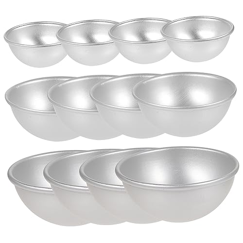 ARTIBETTER 12 Stück Teiliges Aluminium Halbkugel Badebombenform Diy Crafting Mould für Kuchen für Bastelprojekte mit Kindern von Artibetter