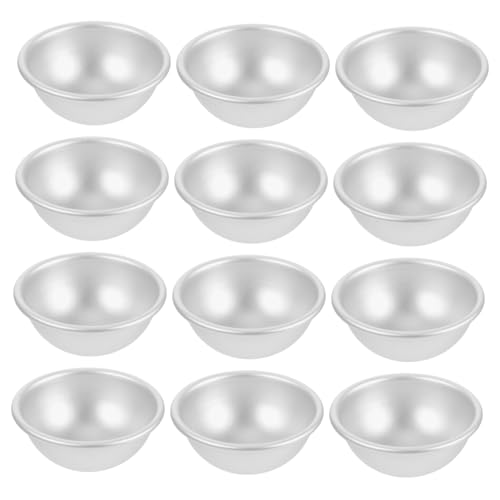 ARTIBETTER 12 Stück Teiliges Aluminium Halbkugel Badebombenformen Diy Badekugel Formen für Home Profi für Seifen und Desserts Rostfrei und Leicht zu Reinigen von Artibetter