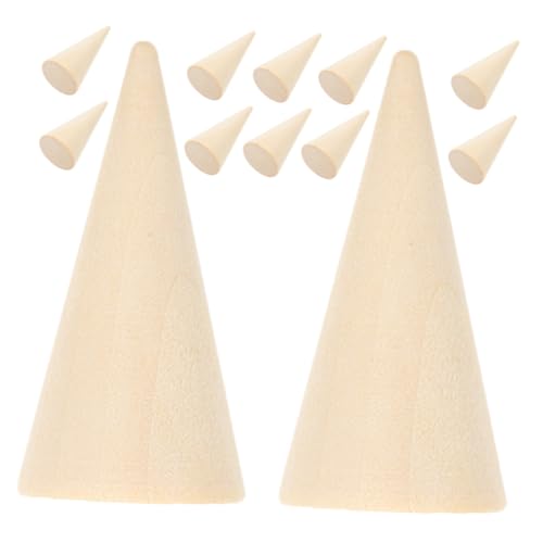 ARTIBETTER 12 Stück Teiliges Holzkegel Höhe Minimalistische DIY Holzfiguren für Kreative Bastelprojekte Natürliche Dekoration für Regale und Tische Unbemalte Holzkonen für Individuelle ARTIBETTER 12 Stück Teiliges Holzkegel Höhe Minimalistische DIY Holzfiguren für Kreative Bastelprojekte Natürliche Dekoration für Regale und Tische Unbemalte Holzkonen für Individuelle von Artibetter