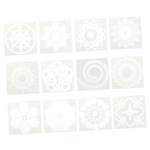 ARTIBETTER 12 Stück Teiliges Mandala Schablonen Set für Malprojekte Wiederverwendbare Vorlagen für Wand und Möbelgestaltung für DIY Dekorationen und Kunsthandwerk von Artibetter