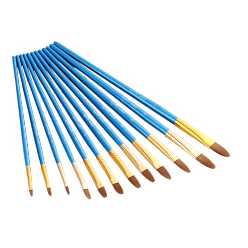 ARTIBETTER 12 Stück Teiliges Pinselset mit Blauen Holzgriffen Nylonhaar Pinsel für Acryl Ölgemälde Vielseitige Künstlerpinsel in Verschiedenen für Feine Details und Große Flächen für Malerei ARTIBETTER 12 Stück Teiliges Pinselset mit Blauen Holzgriffen Nylonhaar Pinsel für Acryl Ölgemälde Vielseitige Künstlerpinsel in Verschiedenen für Feine Details und Große Flächen für Malerei von Artibetter