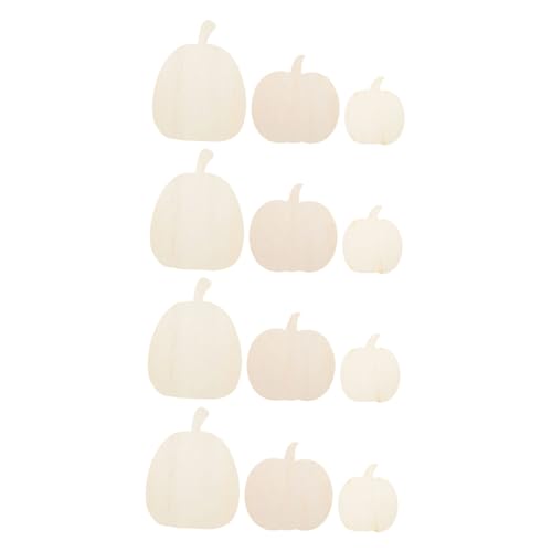 ARTIBETTER 12 Stück Teiliges Unlackierte Holz Kürbis-dekorationen Rustikale Holzscheiben für DIY Herbst Halloween Thanksgiving Party Bastelmaterial von Artibetter