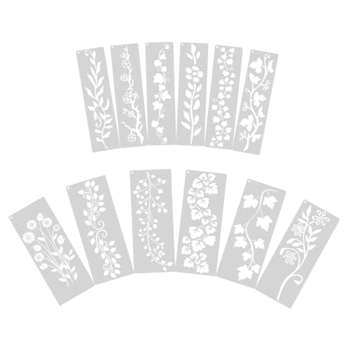 ARTIBETTER 12 Stück Teiliges Wiederverwendbare Blumen und Blattranken Schablonen Pet für Diy Malvorlagen Geeignet für Holz Wandgestaltung und Kreative Bastelprojekte ARTIBETTER 12 Stück Teiliges Wiederverwendbare Blumen und Blattranken Schablonen Pet für Diy Malvorlagen Geeignet für Holz Wandgestaltung und Kreative Bastelprojekte von Artibetter