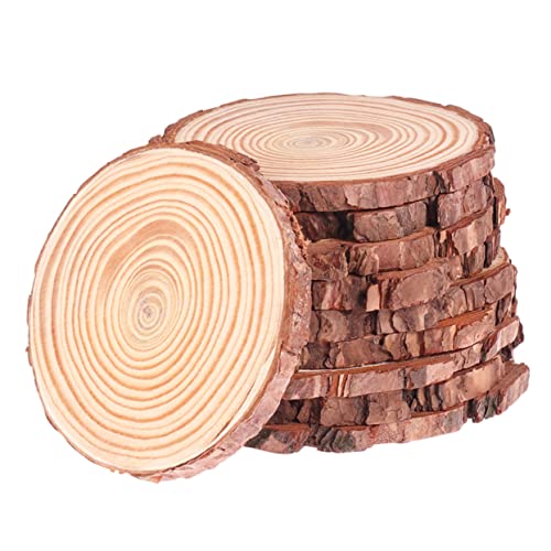 ARTIBETTER 12 Stück Untersetzer Aus Holzsplittern Natürliche Runde Holzscheiben Runde Holzuntersetzer Rundes Holz Zum Basteln DIY Holzscheiben Unbemalte Holzscheiben Holzscheiben Für von Artibetter
