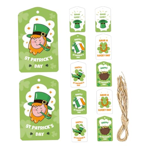 ARTIBETTER 12 Stück irische Partyartikel St. Patrick's Day-Tags Irische Dekorationen Geschenkideen St Patrick Irische Party Deko grüne Papieretiketten St. Patricks Gastgeschenke Hanfseil ARTIBETTER 12 Stück irische Partyartikel St. Patrick's Day-Tags Irische Dekorationen Geschenkideen St Patrick Irische Party Deko grüne Papieretiketten St. Patricks Gastgeschenke Hanfseil von Artibetter