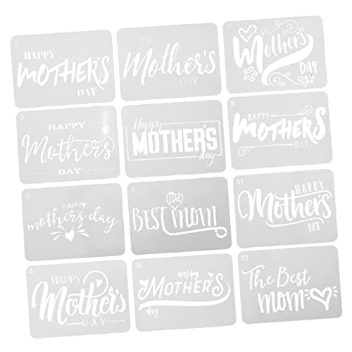 ARTIBETTER 12 Stück muttertag vorlage Mütter Schablonen zum Muttertag Mama-Schablone malschablonen für schriftschablonen hohle Zeichnungsvorlage Schablonen das Haustier Weiß ARTIBETTER 12 Stück muttertag vorlage Mütter Schablonen zum Muttertag Mama-Schablone malschablonen für schriftschablonen hohle Zeichnungsvorlage Schablonen das Haustier Weiß von Artibetter