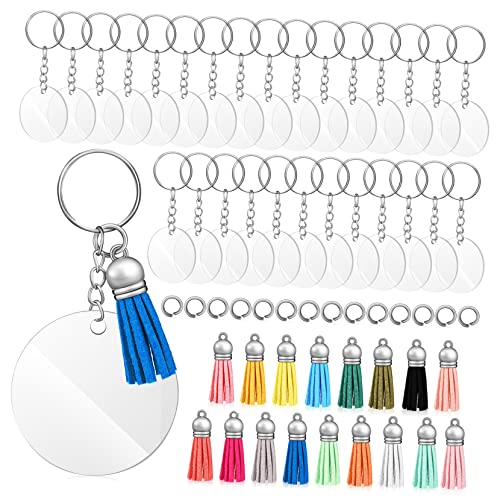 ARTIBETTER 120 Stück Acryl Schlüsselanhänger Set mit Quasten Klare Rohlinge Runde und Herzförmige Anhänger Schlüsselringe und Biegeringe für Kreative Diy Projekte Zufällige ARTIBETTER 120 Stück Acryl Schlüsselanhänger Set mit Quasten Klare Rohlinge Runde und Herzförmige Anhänger Schlüsselringe und Biegeringe für Kreative Diy Projekte Zufällige von Artibetter
