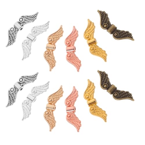 ARTIBETTER 120 Stück Teiliges Flügel Charms aus Legierung Kleine Engelsflügel Spacer Perlen für DIY Schmuckherstellung Vielseitige Bastelperlen für Armbänder Ohrringe Kreative ARTIBETTER 120 Stück Teiliges Flügel Charms aus Legierung Kleine Engelsflügel Spacer Perlen für DIY Schmuckherstellung Vielseitige Bastelperlen für Armbänder Ohrringe Kreative von Artibetter