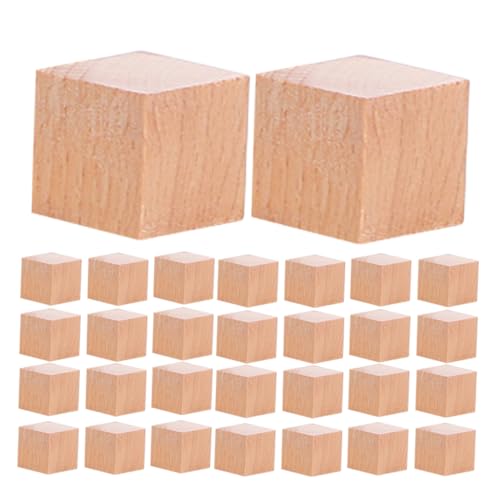 ARTIBETTER 120 Stück Unbehandelte Quadratische Holzklötze Natürliche Holzwürfel für Kreative Diy-basteleien Familienfreundliches Kinderspielzeug Kreativität und Räumlichem Denken von Artibetter