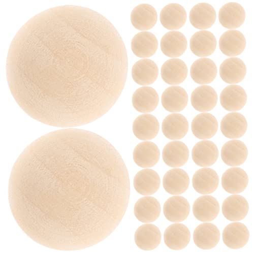 ARTIBETTER 120 Stück hölzerne Halbkugel leer Hartholz Dekoration Hälfte unvollendete halbrunde Perlen bastelbedarf holzperlen für armbänder Holzdekor kleine Perlen Holzkugeln zum Basteln von Artibetter