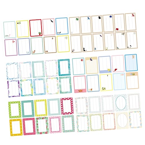 ARTIBETTER 124 Stück Handgeschriebenes Rahmenaufkleber Zeitschrift Etiketten Aufkleber Hallo Milch Stichworte Produkt Etikettenaufkleber Etiketten Für Notizbücher Klebstoff Mini Lieferungen von Artibetter