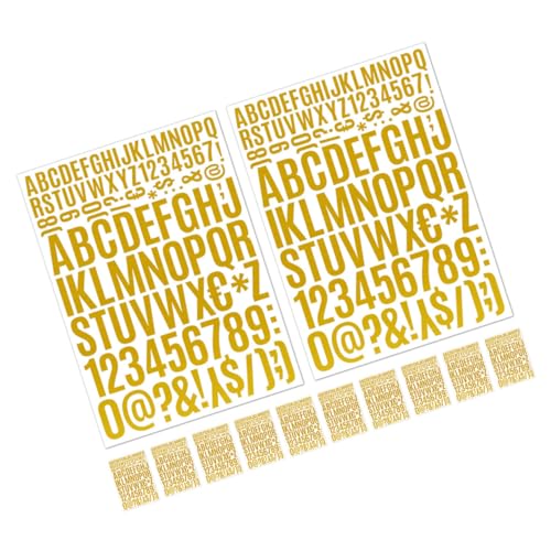 ARTIBETTER 12Blätter Selbstklebende Alphabet Aufkleber Bögen DIY Dekorative Abnehmbar für Vielseitige Anwendungen für Scrapbooking und Beschriftungen von Artibetter