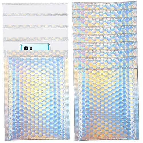 ARTIBETTER 12Stücke Kleine Selbstklebende Versandtaschen Holografische Sicher Für Versand Von Werten Für Büro Und Zuhause Starke Versiegelung von Artibetter