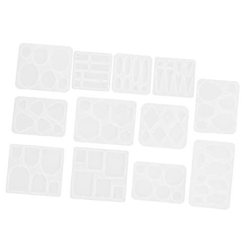 ARTIBETTER 12Stücke Silikonformen Für DIY Epoxidharz Schmuck Polygonale Ohrstecker Anhänger Ohrhänger Gießformen Kunsthandwerksformen Für Schmuckdesign von Artibetter