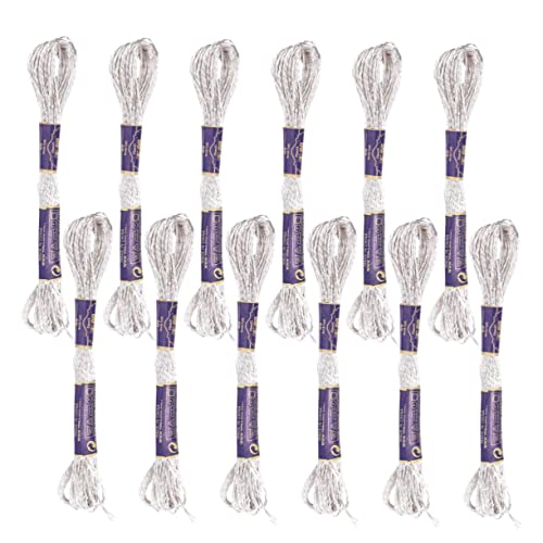 ARTIBETTER 12Stücke Teiliges Metallic Stickgarn Silberne Stränge Für DIY Manuelle Nähprojekte Und Bastelarbeiten Mit Glitzerndem Für Besondere ARTIBETTER 12Stücke Teiliges Metallic Stickgarn Silberne Stränge Für DIY Manuelle Nähprojekte Und Bastelarbeiten Mit Glitzerndem Für Besondere von Artibetter