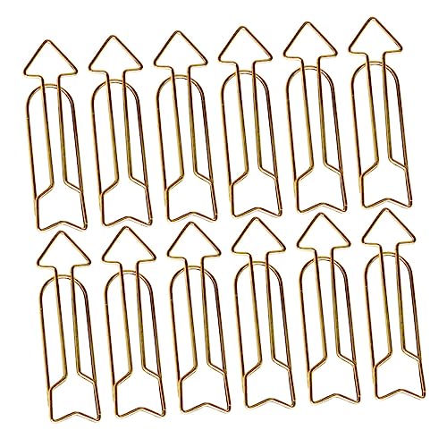 ARTIBETTER 12Stücke Teiliges Pfeilform Clips Aus Elegante Büroklammern Für Memos Fotos Und Notizen Büromaterial Für Zuhause Und Büro von Artibetter