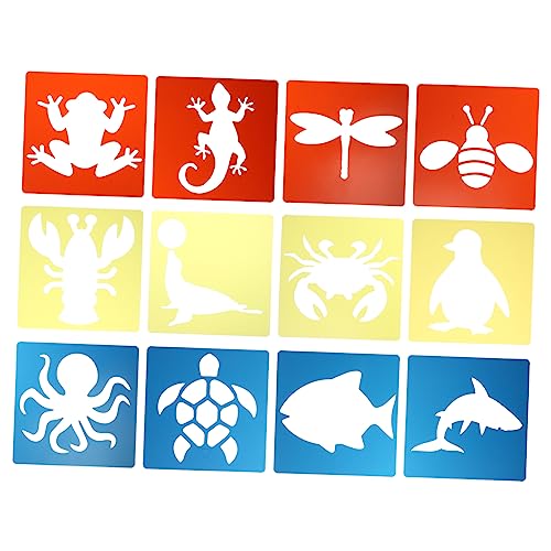 ARTIBETTER 12Stücke Teiliges Schablonen Kunststoff Für Tiermuster Zeichenschablonen Wiederverwendbar Für Projekte Und Zuhause ARTIBETTER 12Stücke Teiliges Schablonen Kunststoff Für Tiermuster Zeichenschablonen Wiederverwendbar Für Projekte Und Zuhause von Artibetter