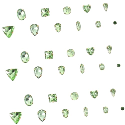 ARTIBETTER 130 Stück Kleidung Strassverzierungen hochzeitslaken hochzeitsdirndl Edelsteine ​​zum Basteln für Strasssteine ​​selber nähen Materialien zum Selbermachen von Kleidung Glas Green von Artibetter