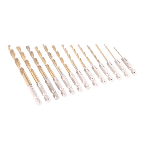 ARTIBETTER 13Stücke Teiliges Bohrer Set mit Titanbeschichtung Hochwertige Metallbohrer für Präzises Modellbau und DIY Projekte von Artibetter