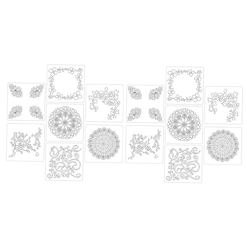 ARTIBETTER 14 Stück Wandmalerei Schablonen Teiliges DIY Malvorlagen mit Einzigartigem Design für Wandgestaltungen für Möbel und Boden Wiederverwendbare Malwerkzeuge Pet Material von Artibetter