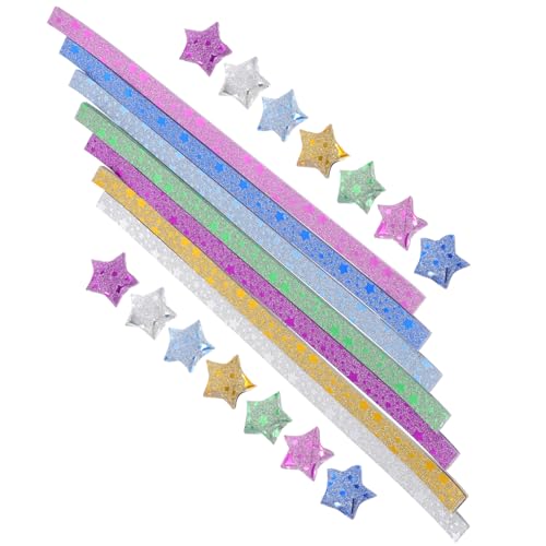 ARTIBETTER 140 Stück Fünfzackiger Origami-Stern Origami-Sterne-Papier Origami-Streifen Sternklappstreifen Papierstreifen mit Origami-Sternen Dekorationen mit Sternen aus Papier Sternenpapier von Artibetter