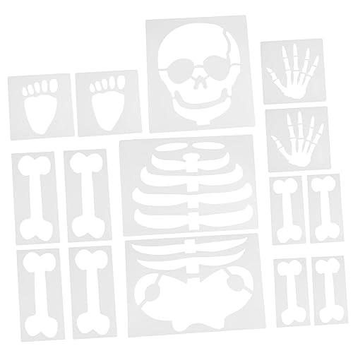 ARTIBETTER 15 Blatt Teiliges Halloween Skelett Schablonen aus Wiederverwendbarem Pet Gruselige Wand und Bastelvorlagen für Diy Deko Kreative Malvorlagen für Möbel und Wände ARTIBETTER 15 Blatt Teiliges Halloween Skelett Schablonen aus Wiederverwendbarem Pet Gruselige Wand und Bastelvorlagen für Diy Deko Kreative Malvorlagen für Möbel und Wände von Artibetter