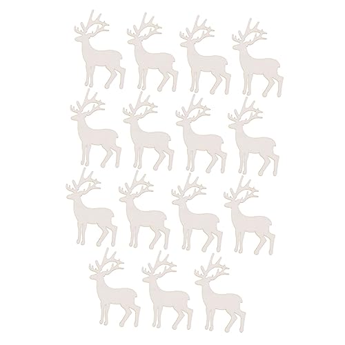 ARTIBETTER 15 Stück Elch Holzscheiben Weihnachtsdesign DIY Graffiti Holzstückchen für Kreative Bastelprojekte für Dekorationen und von Artibetter