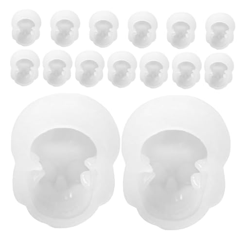 ARTIBETTER 15 Stück Teiliges Silikon Schädel Kopf Formen Scharfe Details Antihaftbeschichtet für Harz Gießen Epoxidharz Schmuck DIY Anhänger Basteln Vielseitig für Anfänger und Profis von Artibetter