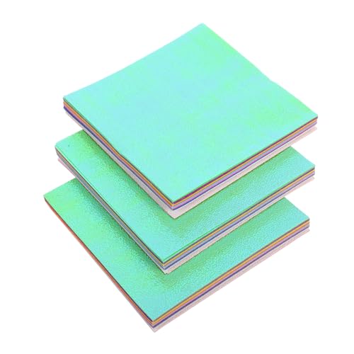 ARTIBETTER 150 Stück Quadratisches Origami Papier Iridescent Glitzer Faltpapier für Diy Bastelarbeiten Bunte Blätter für Erwachsene Farben von Artibetter