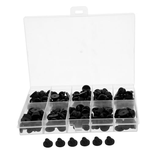 ARTIBETTER 150 Stück Rubber Pin Backs mit Flexiblem Verschluss Rutschfeste Nadelverschlüsse Sicherung für Namensschilder Anstecknadeln und Broschen Inklusive Aufbewahrungsbox von Artibetter