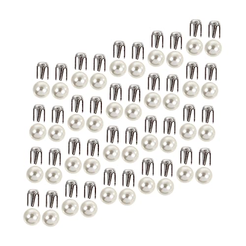ARTIBETTER 150Sätze Perlen Nieten DIY Verzierungen für Kleidung Handtaschen Gürtel und Schuhe Hochwertige Runde Perlenknöpfe Pearl Design für Bastelprojekte von Artibetter