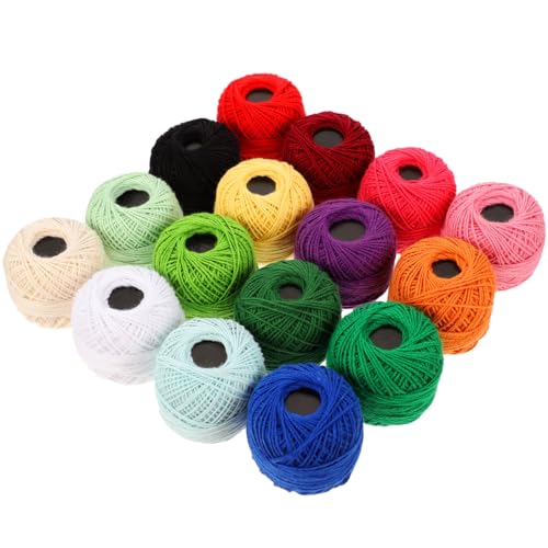 ARTIBETTER 16 Rollen Buntes Stickgarn Farbiger Baumwollfäden für DIY Stickerei pro Rolle für Kreative Nähprojekte und Kunsthandwerk für Sicheres Arbeiten ARTIBETTER 16 Rollen Buntes Stickgarn Farbiger Baumwollfäden für DIY Stickerei pro Rolle für Kreative Nähprojekte und Kunsthandwerk für Sicheres Arbeiten von Artibetter