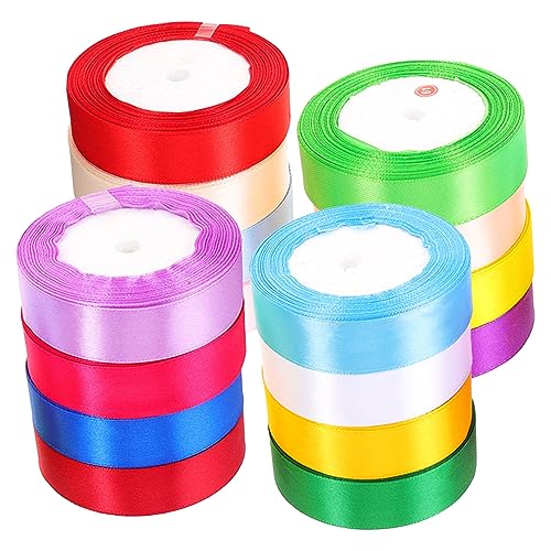 ARTIBETTER 16 Rollen Geschenkbänder Mehrfarbige Dekorationsbänder Polyester für DIY Kunsthandwerk und Geschenkverpackungen für Feste und Partys von Artibetter