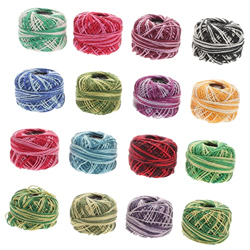 ARTIBETTER 16 Rollen Teiliges Stickgarn Set Baumwollfäden in Mischfarben Umweltfreundlich Langlebig für Kreuzstich Basteln und DIY Handarbeiten zu Hause von Artibetter