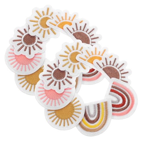 ARTIBETTER 16 Stück Sonnenmotiv Stickapplikationen für Kleidung Selbstklebende Stickpatches zur Dekoration von Jeans Rucksäcken und Mehr zum Flicken und Verzieren von Textilien von Artibetter