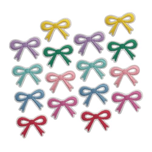 ARTIBETTER 16 Stück Teiliges Schleifen-patches Selbstklebend Bestickte Bowknot Stoffflicken zum Aufbügeln für DIY Kleidung Rucksäcke Jeans Schuhe Kreative Applikationen Polyester Langlebig von Artibetter