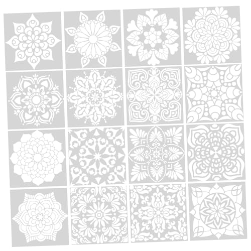 ARTIBETTER 16 Teilige Blumenschablone Große Schablonen Zum Malen Zeichenschablonen Für Zahlen Blumen Blätter Schablone Sprühschablonen Wiederverwendbare Schablonen Blumen von Artibetter