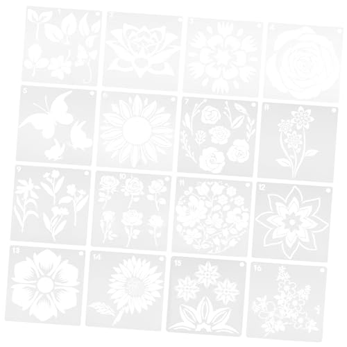 ARTIBETTER 16 Teilige Malschablonen Wandschablonen Zum Malen Große Muster Schablonenvorlagen Zum Malen Basteln Zeichnen Und Blumen Schablonen Malschablonen Blumen Wiederverwendbar von Artibetter
