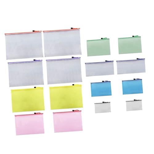 ARTIBETTER 16Stücke Mesh Reißverschlussbeutel Vielseitige Dokumententaschen Für Büro Reisen Und Kosmetik Wasserabweisend Für Aufbewahrung Und Organisation von Artibetter