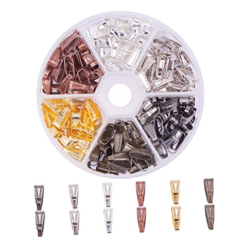ARTIBETTER 180 Stück Metall Kupfer Anhänger Clips Melonenverschluss für Schmuckherstellung Schmuckzubehör für Armbänder Diy Basteln mit Verschiedenen Farben von Artibetter