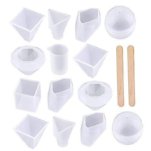 ARTIBETTER 18Stücke Teiliges DIY Silikonformen Set Kreative Schmuck und Dekoformen mit Messbechern und Rührstäben für Kunstprojekte und Heimdekoration ARTIBETTER 18Stücke Teiliges DIY Silikonformen Set Kreative Schmuck und Dekoformen mit Messbechern und Rührstäben für Kunstprojekte und Heimdekoration von Artibetter